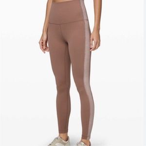 Lululemon align leggings with velvet stripe in light pink
